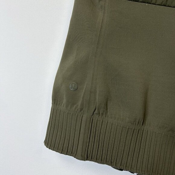 Lululemon Down and Around Puffer Vest Womens Size 2 Olive Green Goose Down - Picture 8 of 12